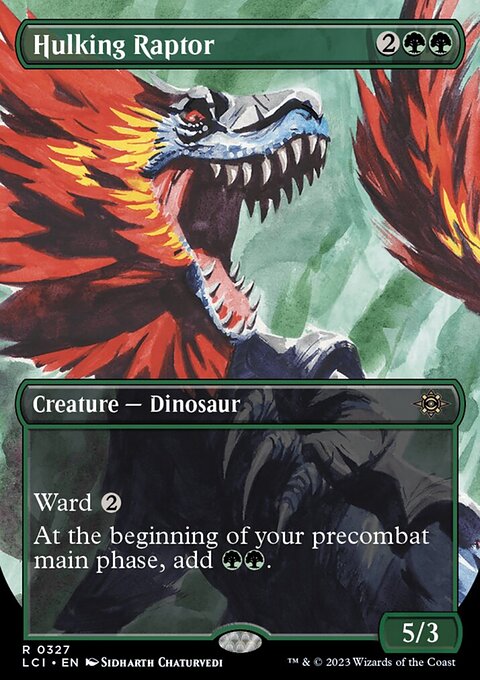 Hulking Raptor (Borderless) [The Lost Caverns of Ixalan]