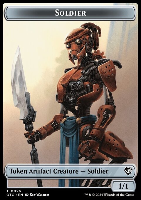 Drake // Soldier (0026) Double-Sided Token [Outlaws of Thunder Junction Commander Tokens]