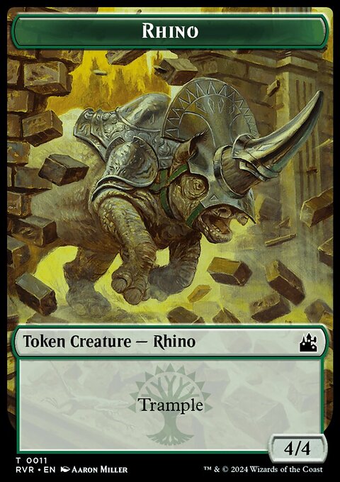 Goblin (0008) // Rhino Double-Sided Token [Ravnica Remastered Tokens]