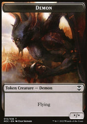 Demon // Copy Double-Sided Token [Streets of New Capenna Commander Tokens]