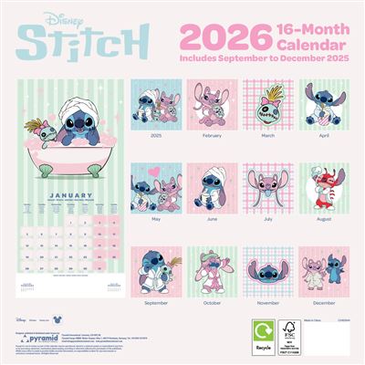 Lilo & Stitch - 2026 Square Wall Calendar