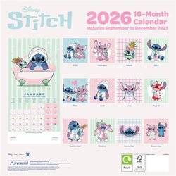Lilo & Stitch - 2026 Square Wall Calendar