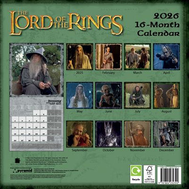 Lord of the Rings - 2026 Square Wall Calendar