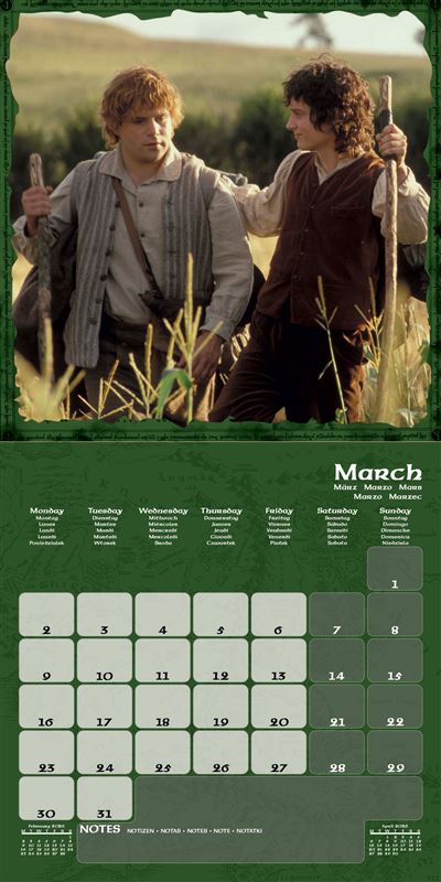 Lord of the Rings - 2026 Square Wall Calendar