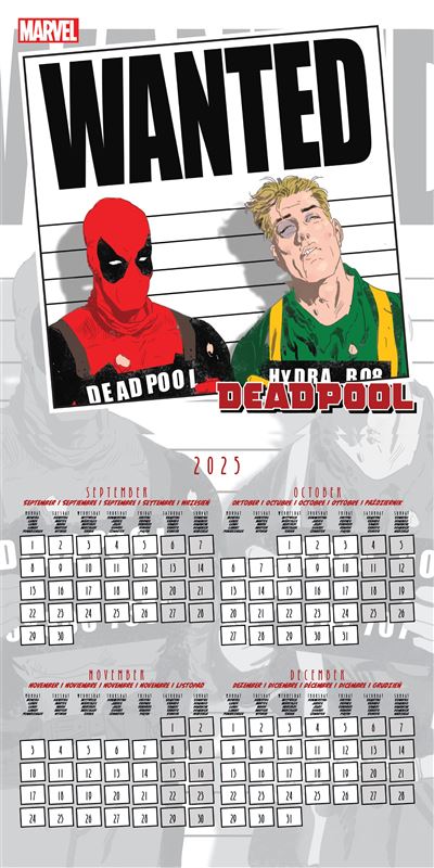 Marvel Deadpool - 2026 Square Wall Calendar
