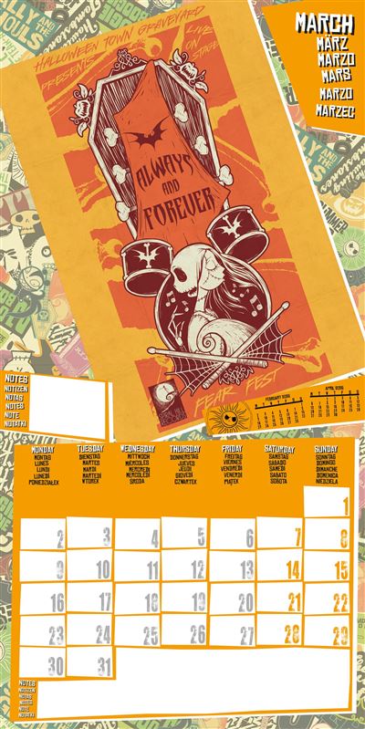 Nightmare Before Christmas - 2026 Square Wall Calendar