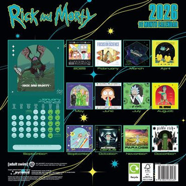 Rick and Morty - 2026 Square Wall Calendar