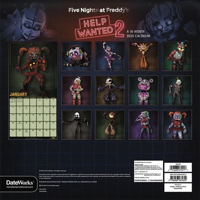 Five Nights at Freddy's - 2026 Square Wall Calendar