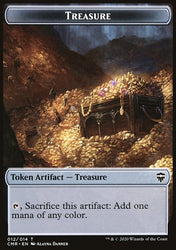 Thrull // Treasure Double-Sided Token [Commander Legends Tokens]