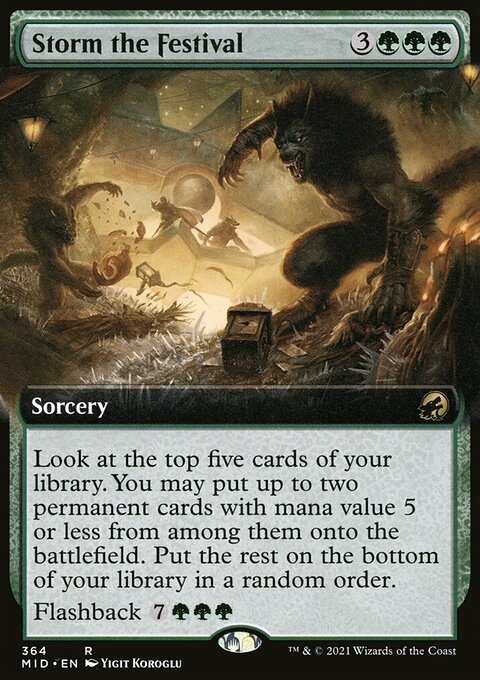 Storm the Festival (Extended Art) [Innistrad: Midnight Hunt]