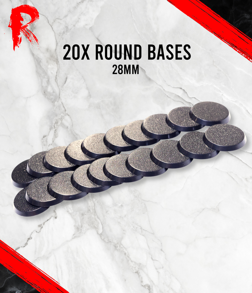 Ronin Games - 20 x 28mm Round Bases - RG4009