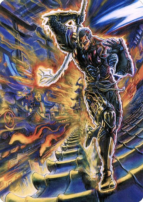 Kaito Shizuki 2 Art Card (Gold-Stamped Signature) [Kamigawa: Neon Dynasty Art Series]