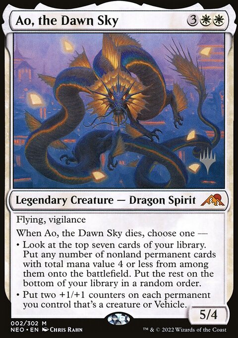 Ao, the Dawn Sky [Kamigawa: Neon Dynasty Prerelease Promos]