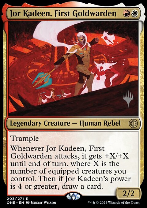 Jor Kadeen, First Goldwarden [Phyrexia: All Will Be One Prerelease Promos]
