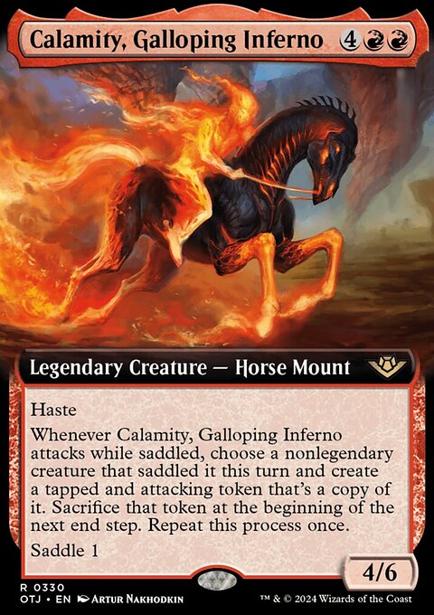 Calamity, Galloping Inferno (Extended Art) [Outlaws of Thunder Junction]