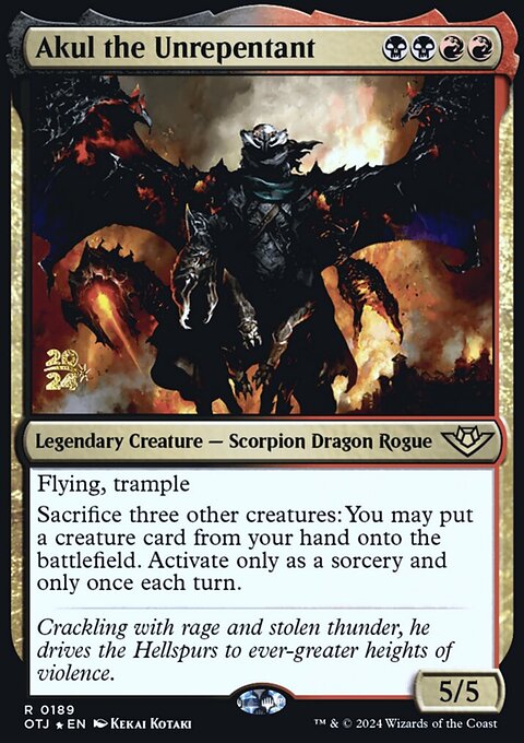 Akul the Unrepentant [Outlaws of Thunder Junction Prerelease Promos]