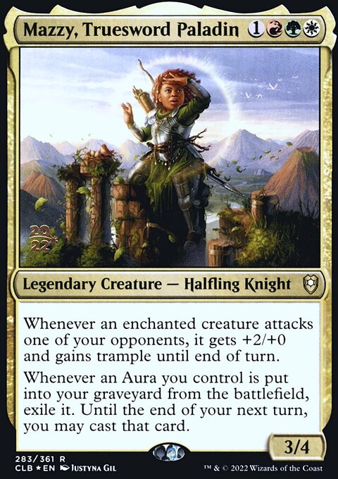 Mazzy, Truesword Paladin [Commander Legends: Battle for Baldur's Gate Prerelease Promos]