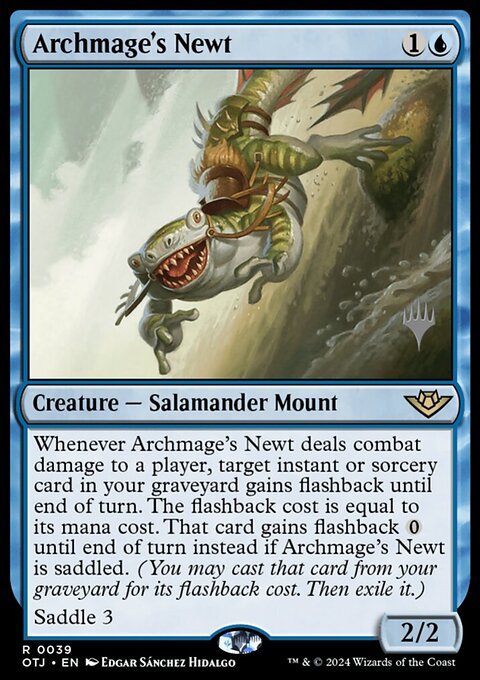 Archmage's Newt (Promo Pack) [Outlaws of Thunder Junction Promos]