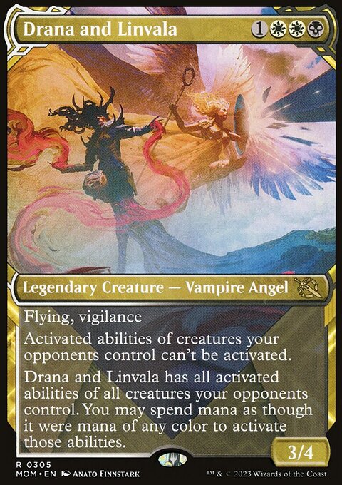 Drana and Linvala (Showcase Planar Booster Fun) [March of the Machine]