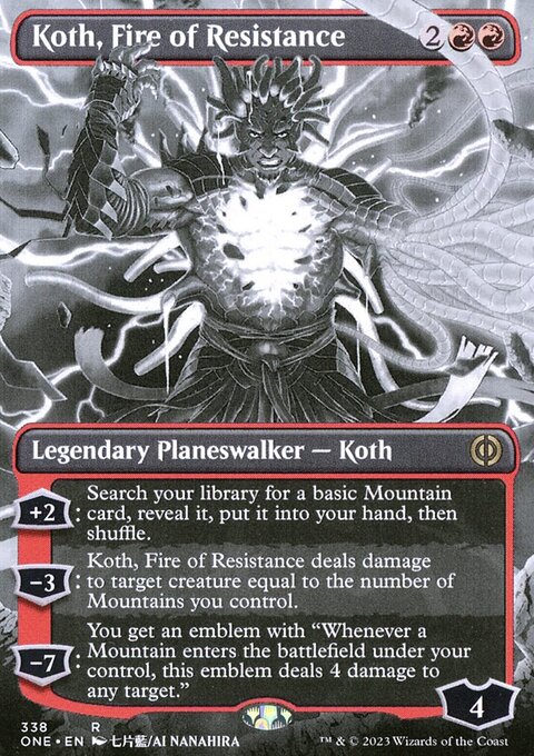 Koth, Fire of Resistance (Borderless Manga) [Phyrexia: All Will Be One]