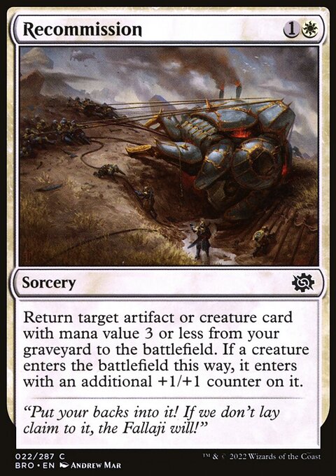 Recommission [The Brothers' War]