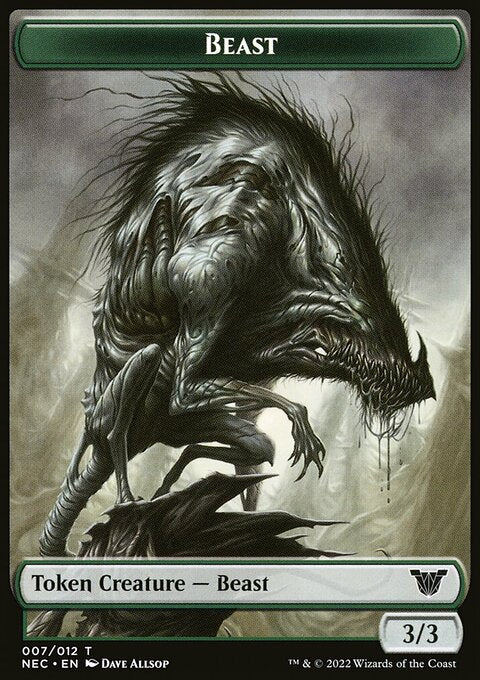 Beast // Treasure Double-Sided Token [Kamigawa: Neon Dynasty Commander Tokens]