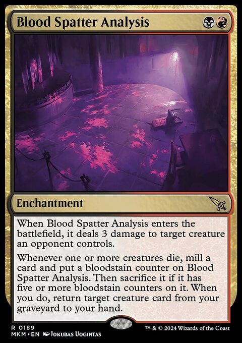 Blood Spatter Analysis [Murders at Karlov Manor]