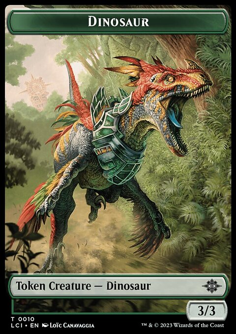 Dinosaur Token (0010) [The Lost Caverns of Ixalan Tokens]