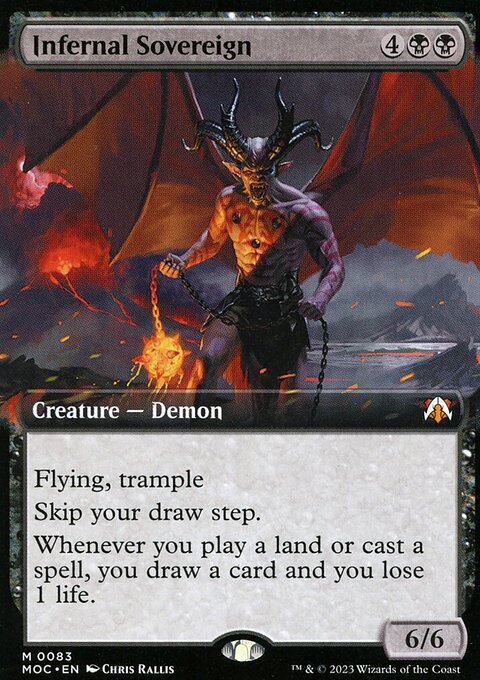 Infernal Sovereign (Extended Art) [March of the Machine Commander]