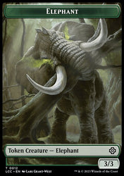 Elephant // Dinosaur (0010) Double-Sided Token [The Lost Caverns of Ixalan Commander Tokens]