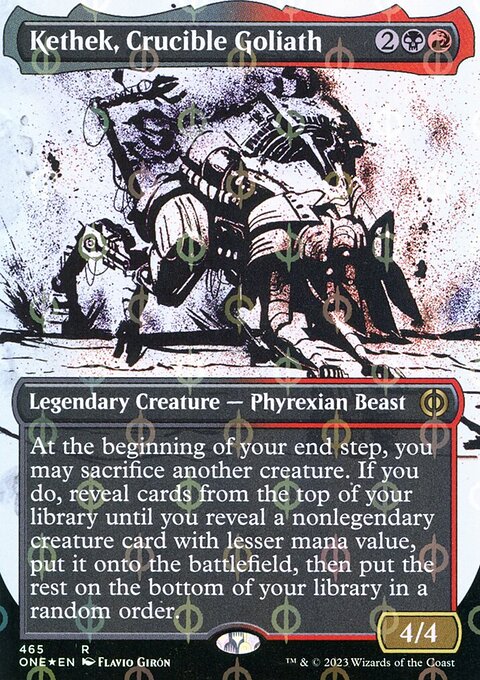 Kethek, Crucible Goliath (Borderless Ichor Step-and-Compleat Foil) [Phyrexia: All Will Be One]