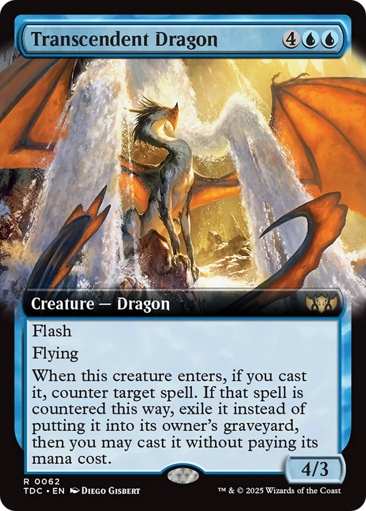 Transcendent Dragon (Extended Art) [Tarkir: Dragonstorm Commander]