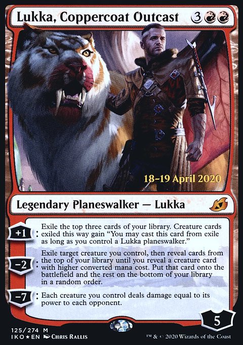 Lukka, Coppercoat Outcast [Ikoria: Lair of Behemoths Prerelease Promos]