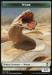 Elf Warrior // Wurm Double-Sided Token [Streets of New Capenna Commander Tokens]