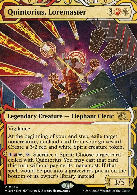 Quintorius, Loremaster (Showcase Planar Booster Fun) [March of the Machine]