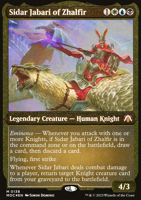 Sidar Jabari of Zhalfir (Display Commander) [March of the Machine Commander]
