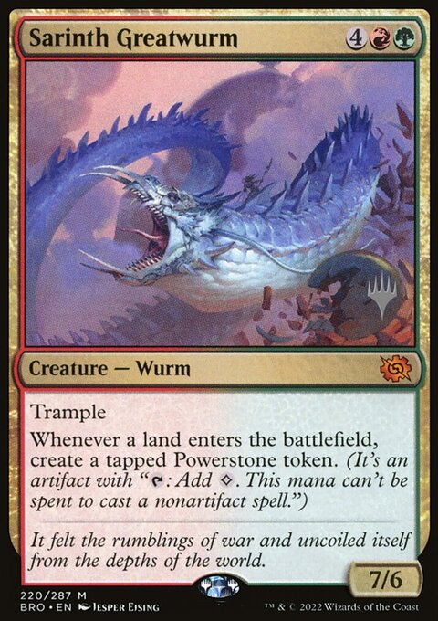 Sarinth Greatwurm [The Brothers' War Prerelease Promos]