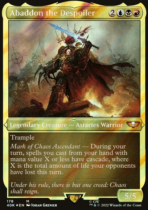 Abaddon the Despoiler (Display Commander) (Surge Foil) [Warhammer 40,000]