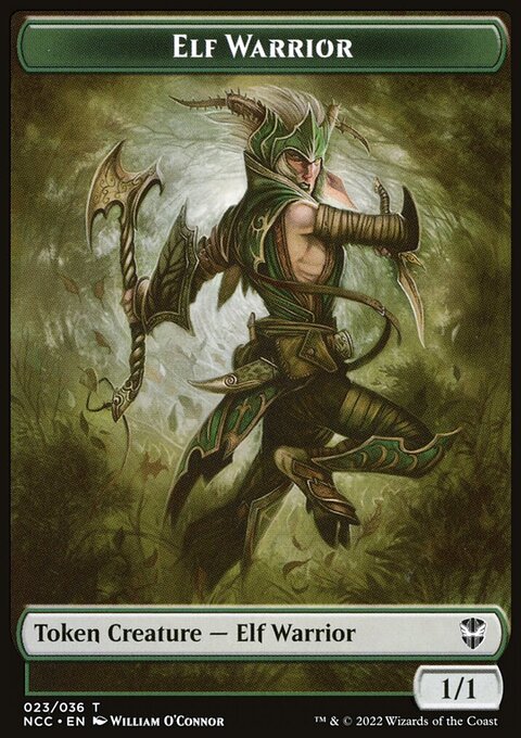 Elf Warrior // Wurm Double-Sided Token [Streets of New Capenna Commander Tokens]