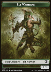 Elf Warrior // Wurm Double-Sided Token [Streets of New Capenna Commander Tokens]