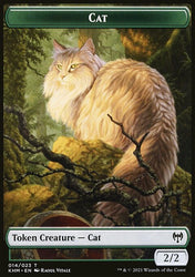 Dwarf Berserker // Cat Double-Sided Token [Kaldheim Tokens]