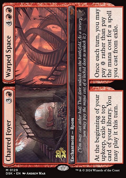 Charred Foyer // Warped Space [Duskmourn: House of Horror Prerelease Promos]