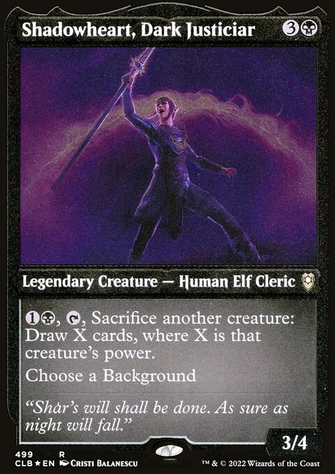 Shadowheart, Dark Justiciar (Foil Etched) [Commander Legends: Battle for Baldur's Gate]
