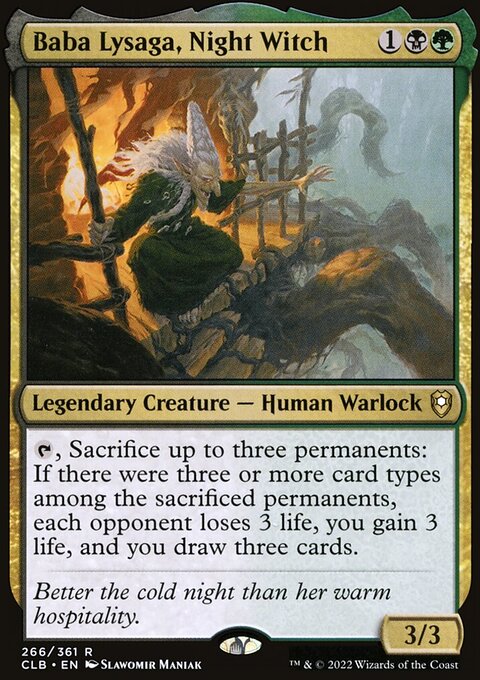 Baba Lysaga, Night Witch [Commander Legends: Battle for Baldur's Gate]
