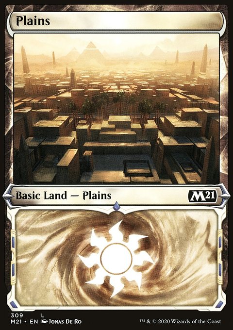 Plains (309) (Showcase) [Core Set 2021]