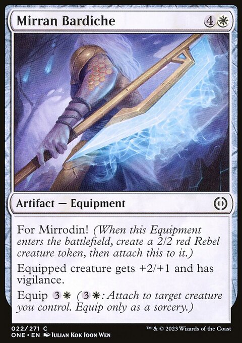 Mirran Bardiche [Phyrexia: All Will Be One]
