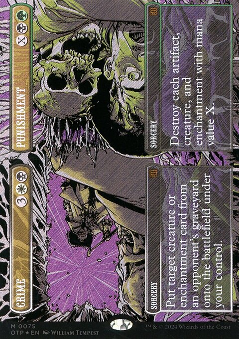 Crime // Punishment (Textured Foil) [Outlaws of Thunder Junction: Breaking News]