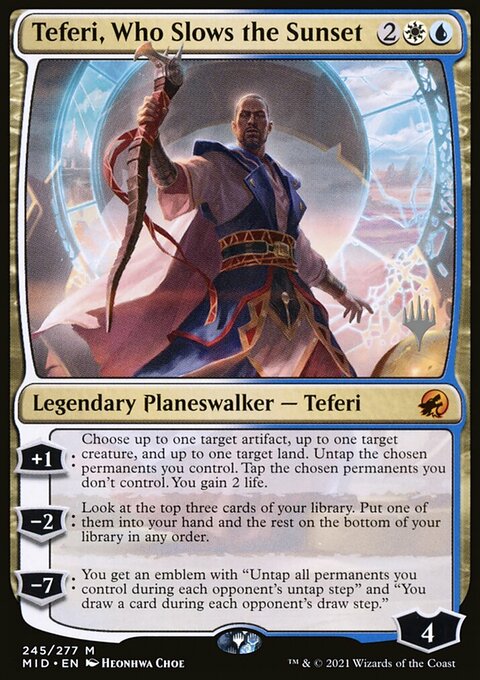 Teferi, Who Slows the Sunset (Promo Pack) [Innistrad: Midnight Hunt Promos]