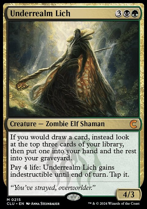 Underrealm Lich [Ravnica: Clue Edition]
