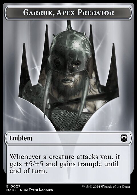 Garruk, Apex Predator Emblem // Saproling Double-Sided Token [Modern Horizons 3 Commander Tokens]